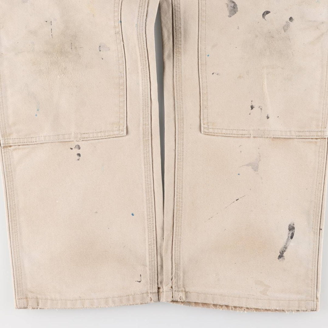 00'S Carhartt Dungaree Fit Double Knee Duck Painter Pants Men's W33 equivalent cotton Beige type Vintage Second Hand