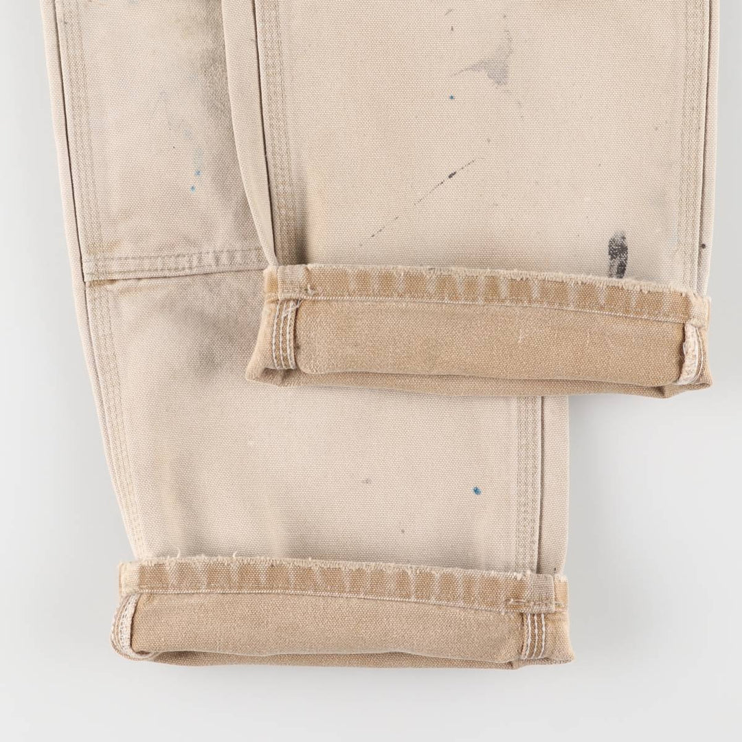 00'S Carhartt Dungaree Fit Double Knee Duck Painter Pants Men's W33 equivalent cotton Beige type Vintage Second Hand