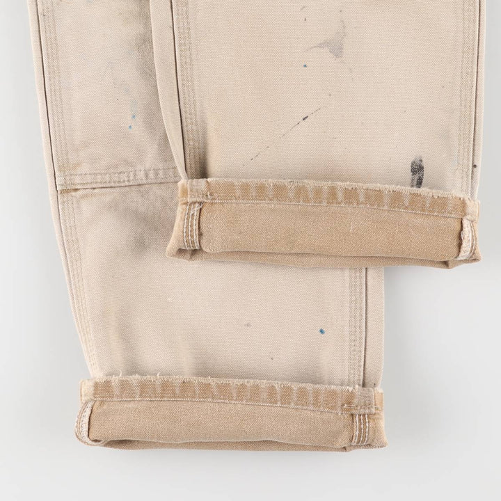 00'S Carhartt Dungaree Fit Double Knee Duck Painter Pants Men's W33 equivalent cotton Beige type Vintage Second Hand