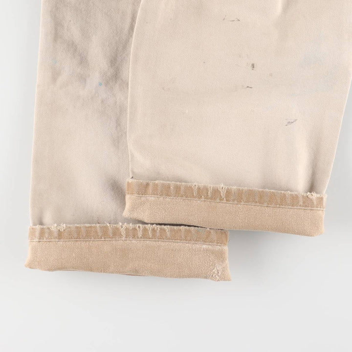 00'S Carhartt Dungaree Fit Double Knee Duck Painter Pants Men's W33 equivalent cotton Beige type Vintage Second Hand