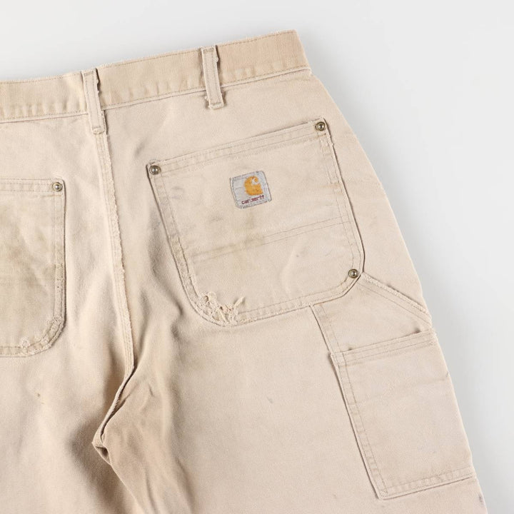 00'S Carhartt Dungaree Fit Double Knee Duck Painter Pants Men's W33 equivalent cotton Beige type Vintage Second Hand