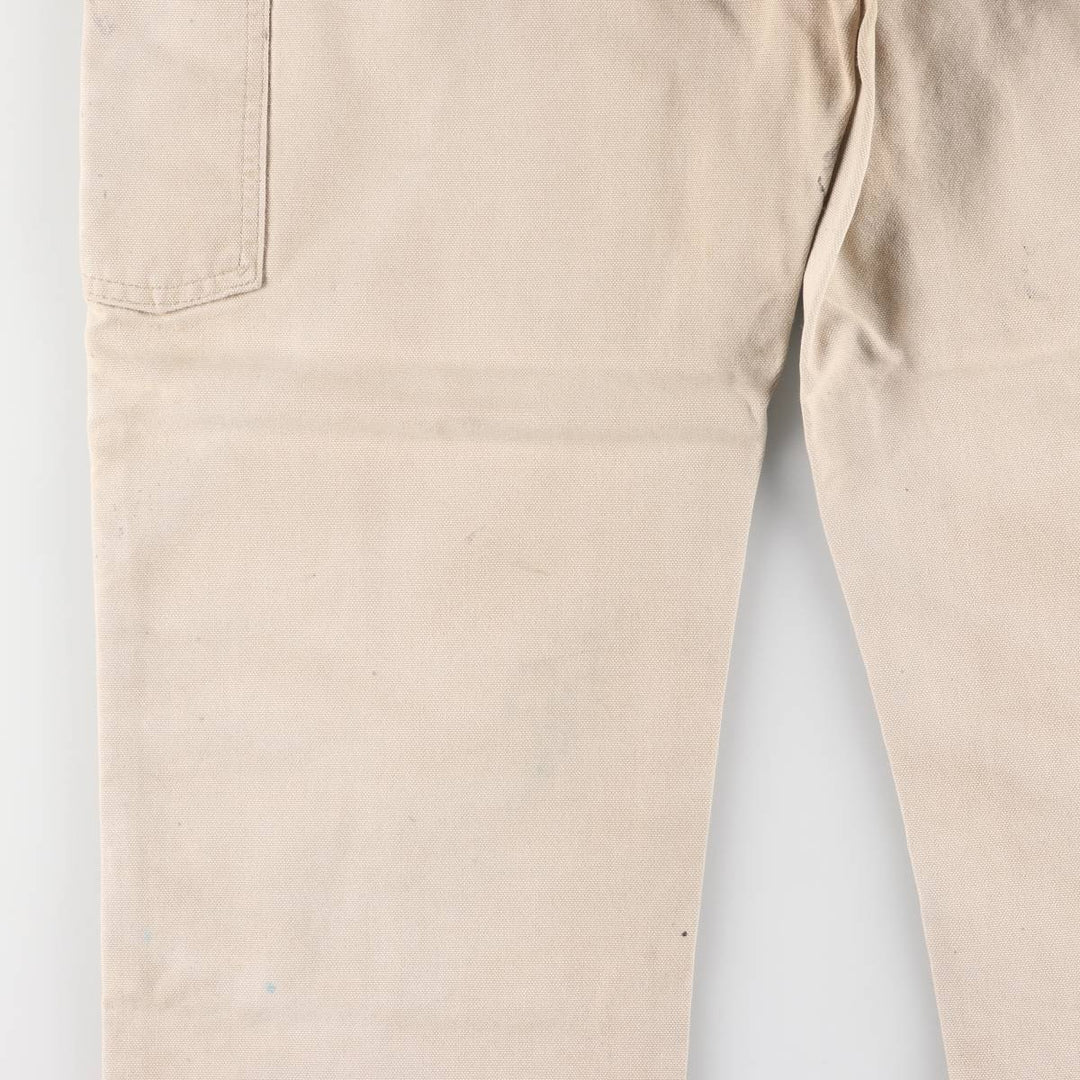 00'S Carhartt Dungaree Fit Double Knee Duck Painter Pants Men's W33 equivalent cotton Beige type Vintage Second Hand