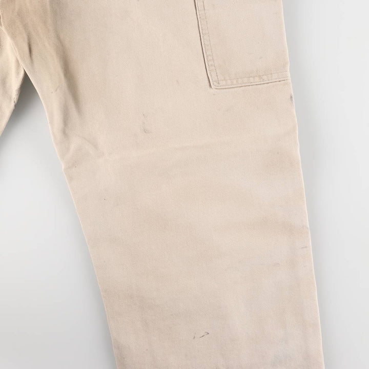 00'S Carhartt Dungaree Fit Double Knee Duck Painter Pants Men's W33 equivalent cotton Beige type Vintage Second Hand