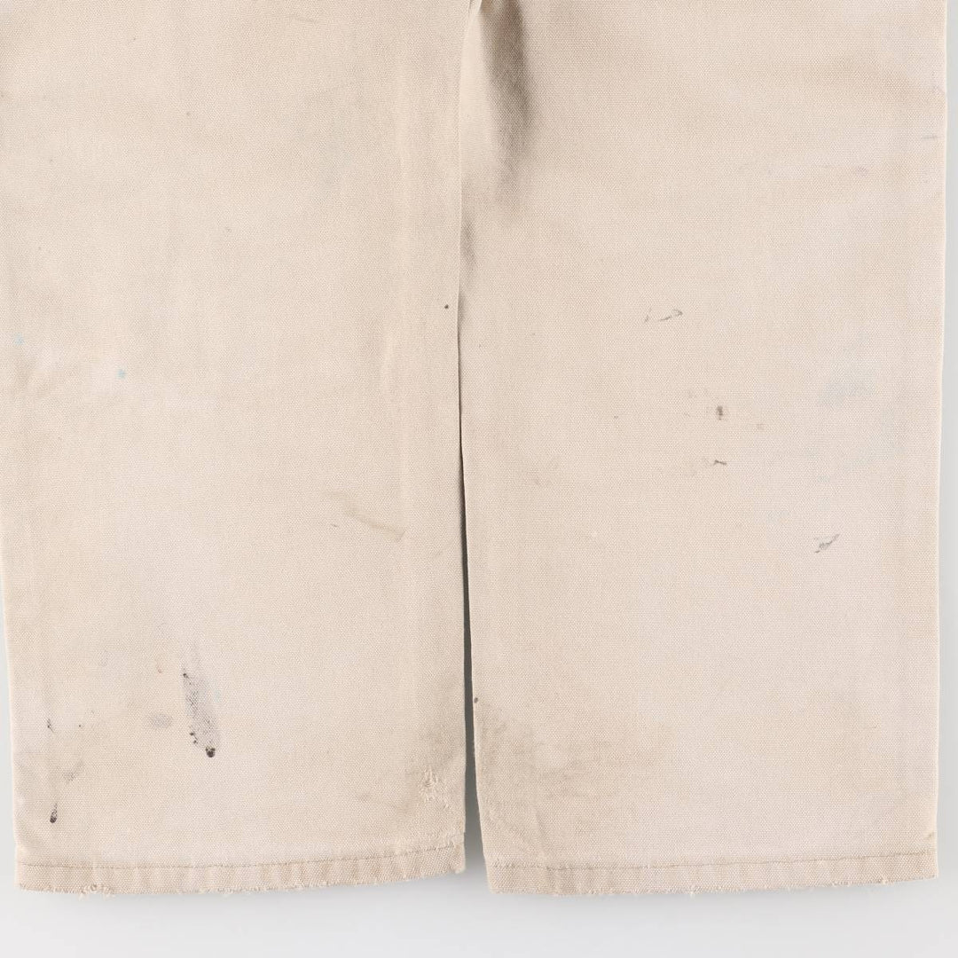 00'S Carhartt Dungaree Fit Double Knee Duck Painter Pants Men's W33 equivalent cotton Beige type Vintage Second Hand
