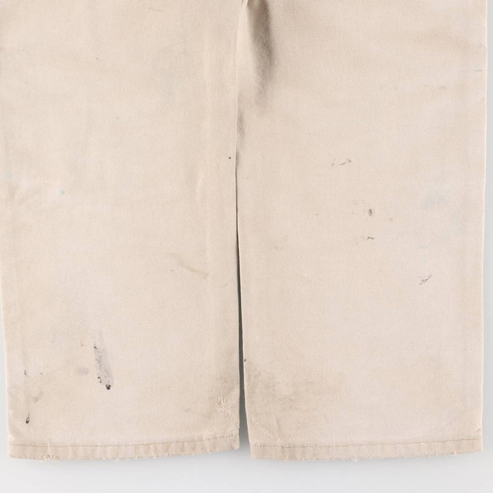 00'S Carhartt Dungaree Fit Double Knee Duck Painter Pants Men's W33 equivalent cotton Beige type Vintage Second Hand