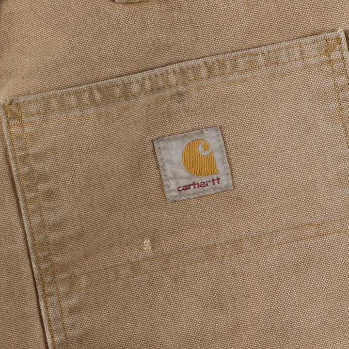 Carhartt Relaxed Fit Double Knee Duck Painter Pants for Men, W34 cotton ocher yellow type Vintage Second Hand