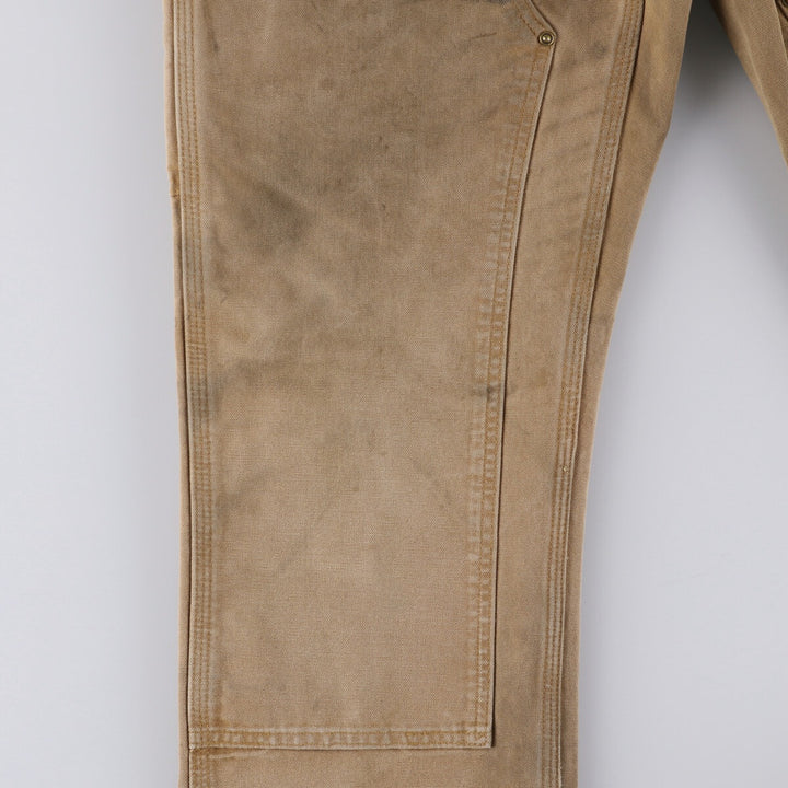 Carhartt Relaxed Fit Double Knee Duck Painter Pants for Men, W34 cotton ocher yellow type Vintage Second Hand