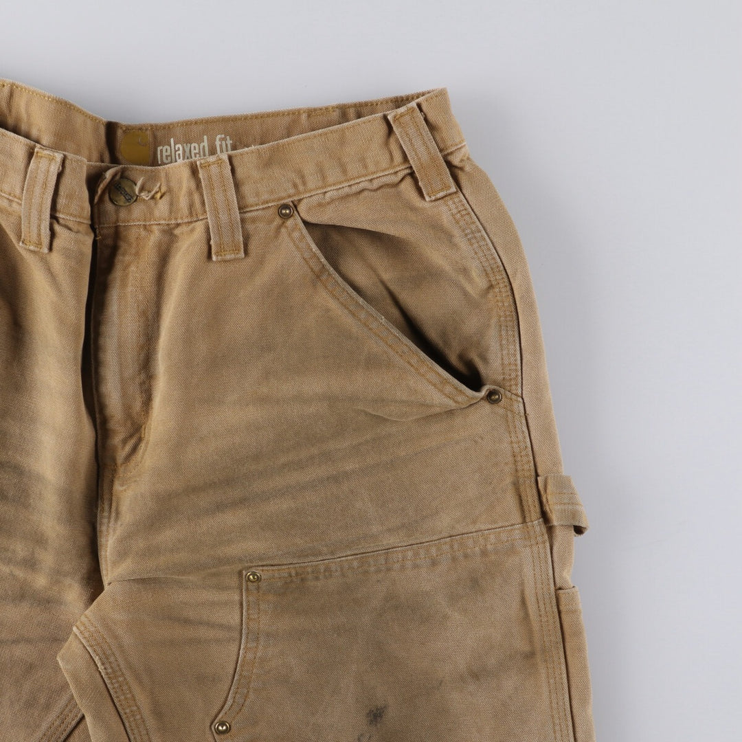 Carhartt Relaxed Fit Double Knee Duck Painter Pants for Men, W34 cotton ocher yellow type Vintage Second Hand