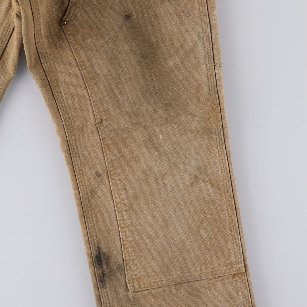 Carhartt Relaxed Fit Double Knee Duck Painter Pants for Men, W34 cotton ocher yellow type Vintage Second Hand