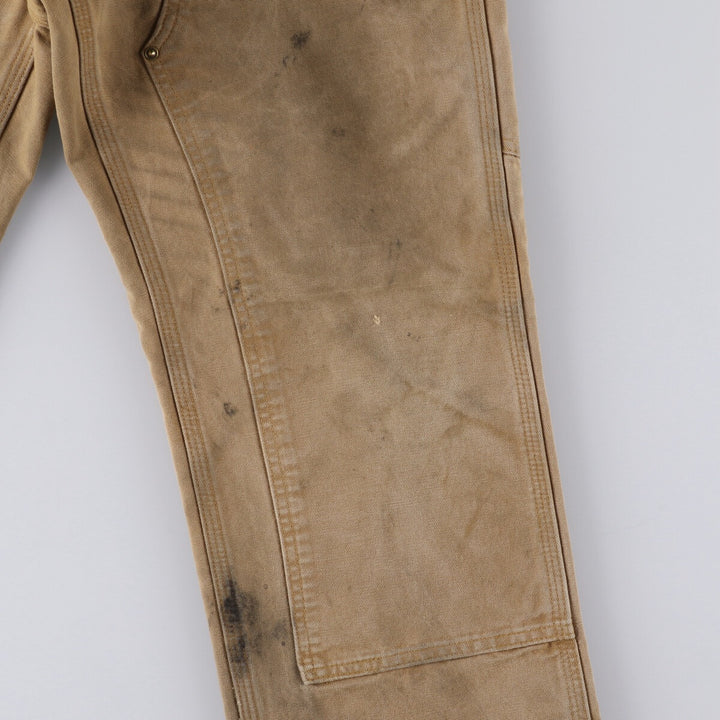 Carhartt Relaxed Fit Double Knee Duck Painter Pants for Men, W34 cotton ocher yellow type Vintage Second Hand