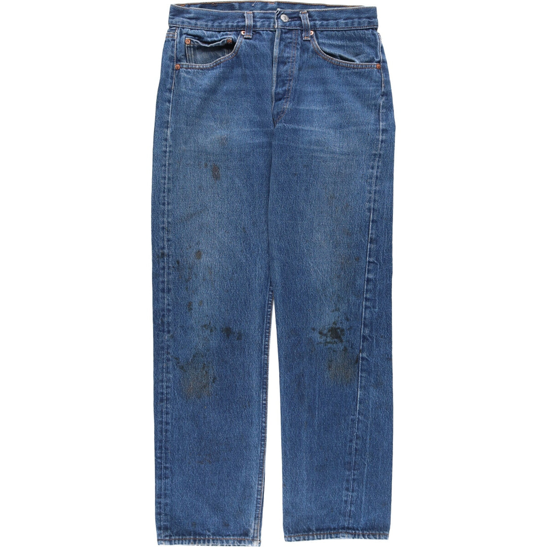 90'S Levi's 501 Straight Denim Pants, Made in USA, Men's, W32, Vintage cotton blue type Vintage Second Hand