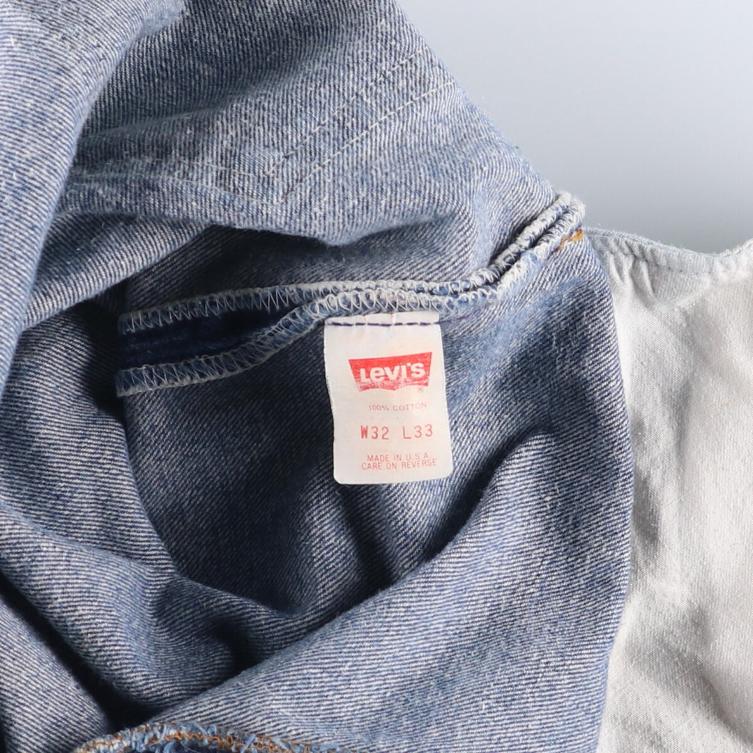 90'S Levi's 501 Straight Denim Pants, Made in USA, Men's, W32, Vintage cotton blue type Vintage Second Hand