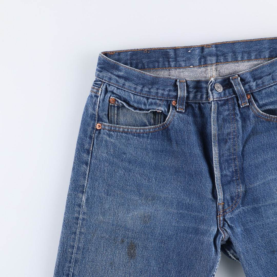 90'S Levi's 501 Straight Denim Pants, Made in USA, Men's, W32, Vintage cotton blue type Vintage Second Hand