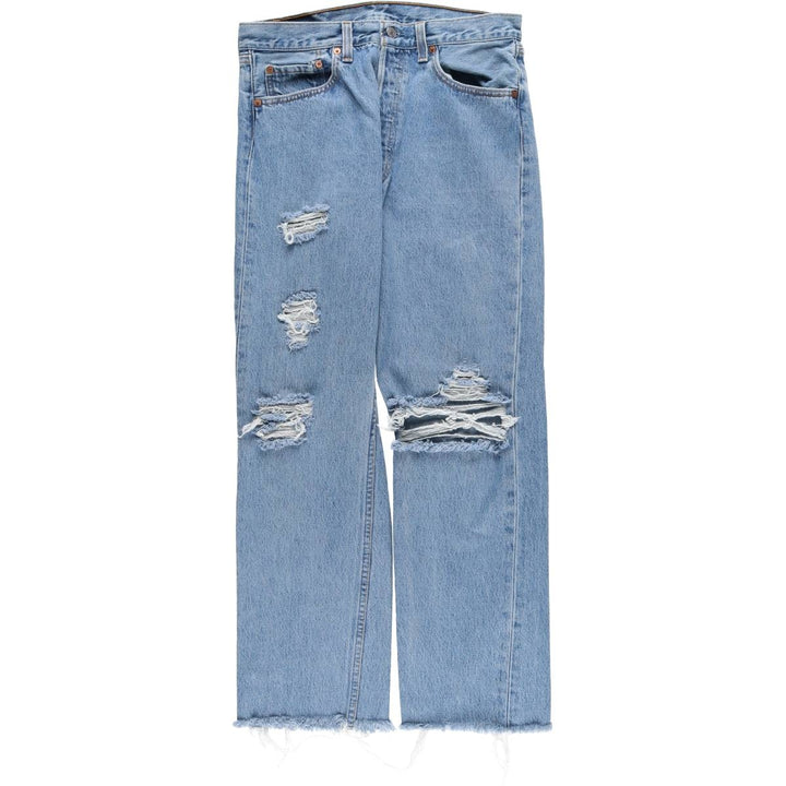 90'S Levi's 501-0193 Straight Denim Pants Made in USA Men's W31 Vintage cotton blue type Vintage Second Hand