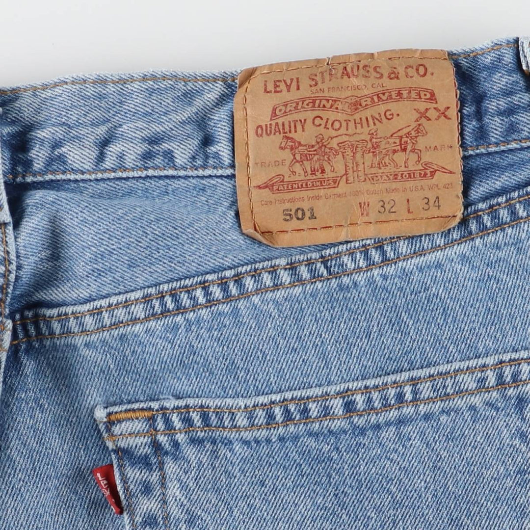 90'S Levi's 501-0193 Straight Denim Pants Made in USA Men's W31 Vintage cotton blue type Vintage Second Hand