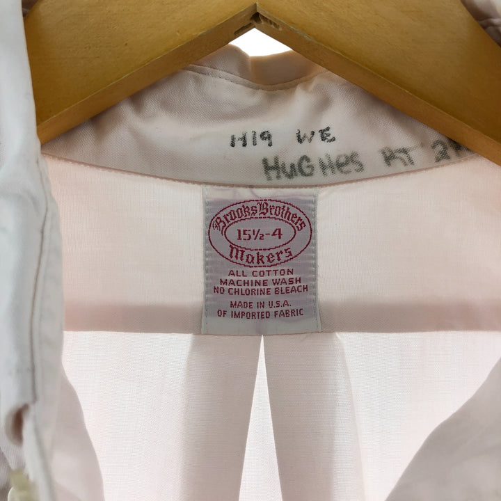 Brooks Brothers MAKERS Long Sleeve Button Down Shirt Made in USA Men's XL Vintage cotton pink type Vintage Second Hand