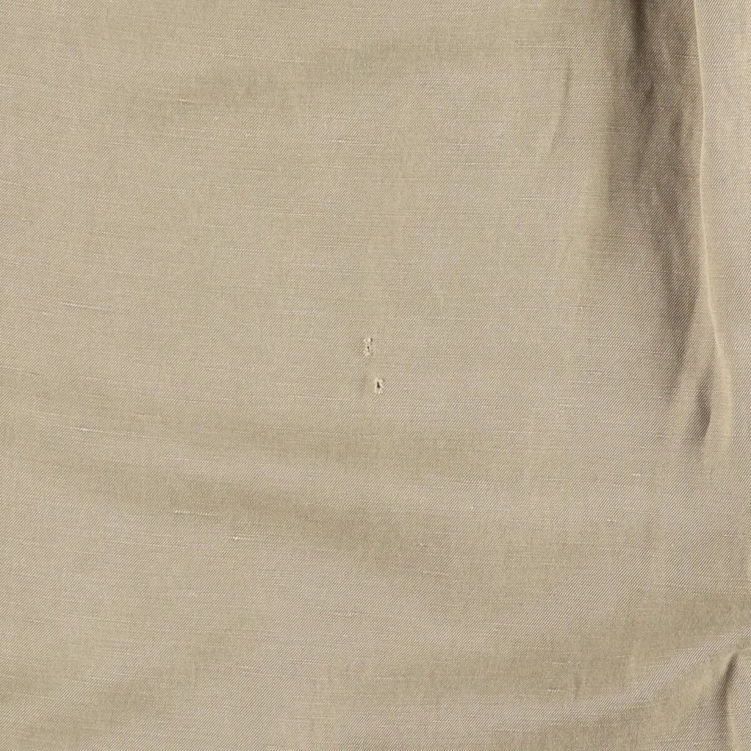 90'S Ralph Lauren CALDWELL short sleeve open collar linen x silk shirt men's size S vintage silk Khaki type Vintage Second Hand