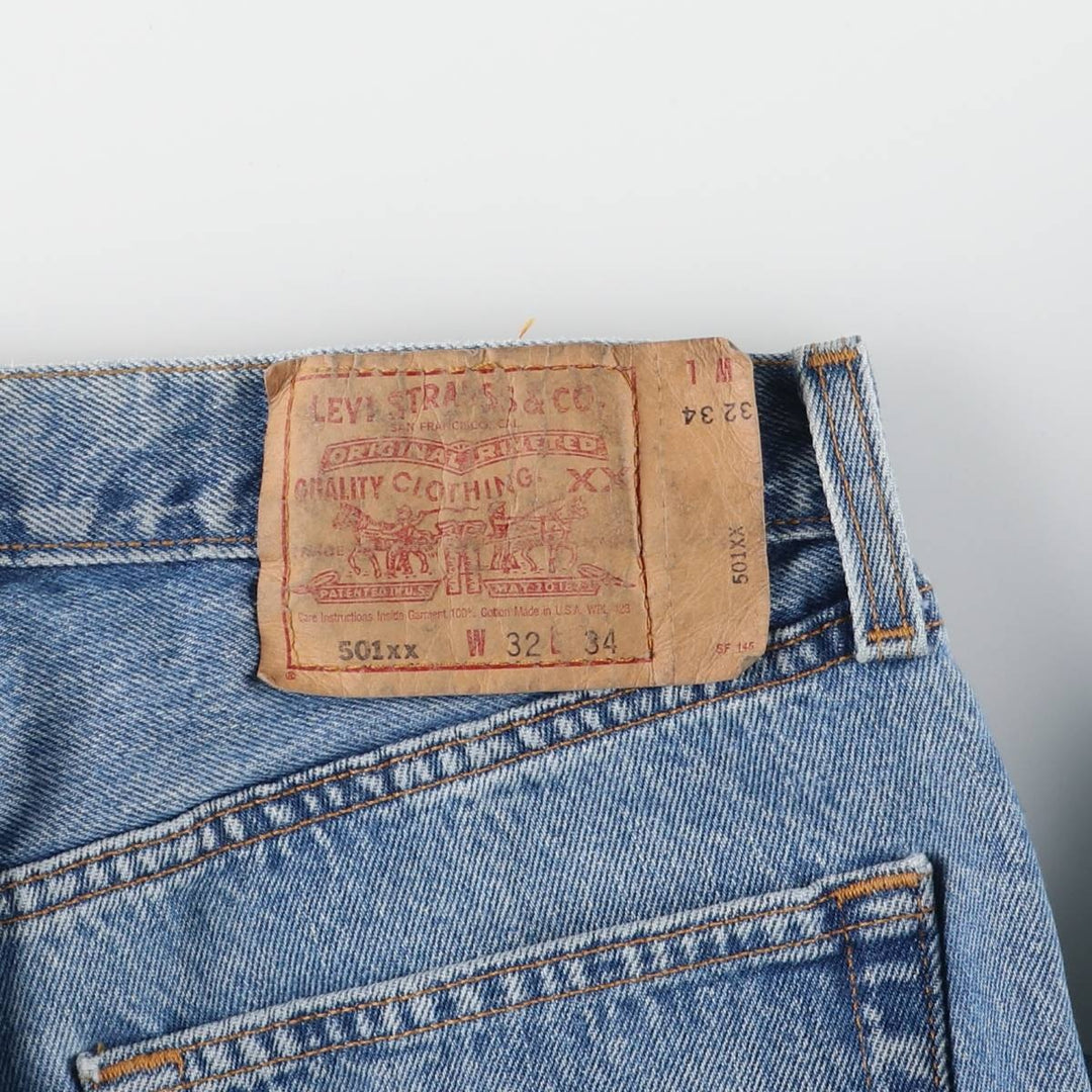 90'S Levi's 501-0000 Straight Denim Pants Made in USA Men's W30 Vintage cotton blue type Vintage Second Hand
