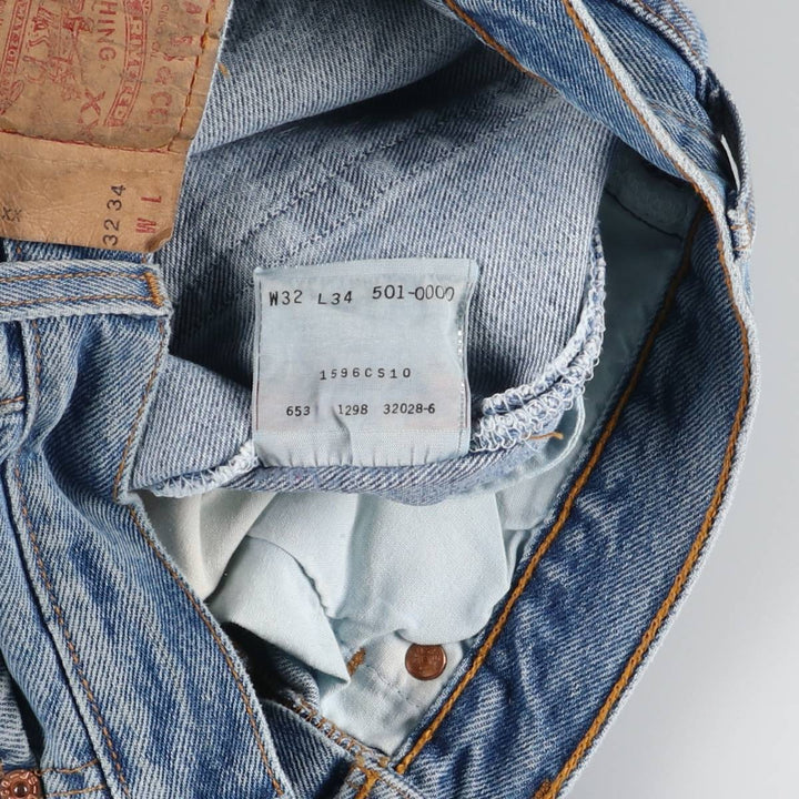 90'S Levi's 501-0000 Straight Denim Pants Made in USA Men's W30 Vintage cotton blue type Vintage Second Hand