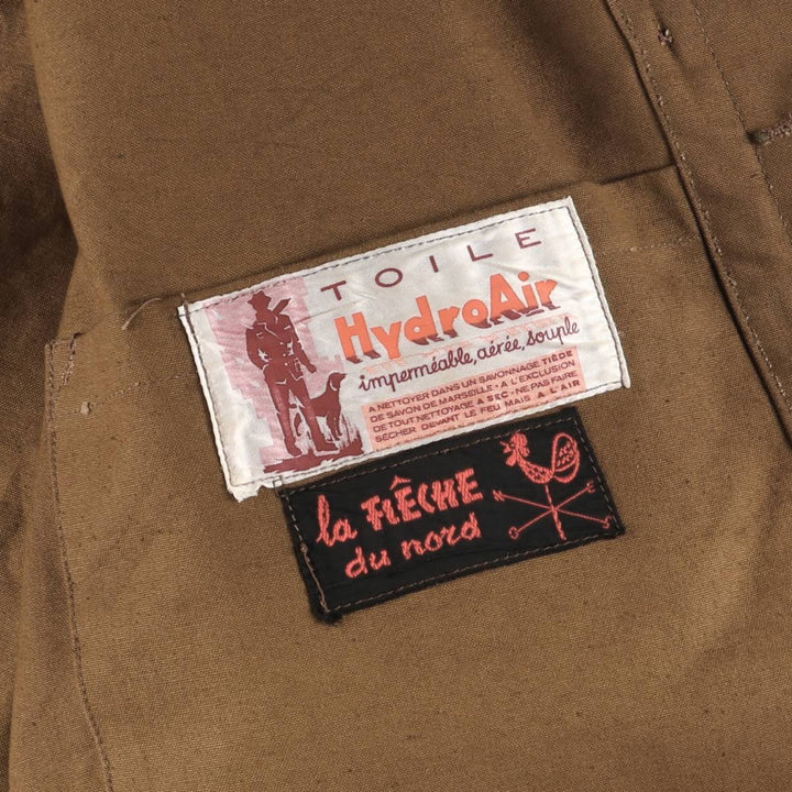 Hydro Air SNCF French National Railway Euro Work Jacket Men's XL Vintage unclear Khaki type brown Vintage Second Hand