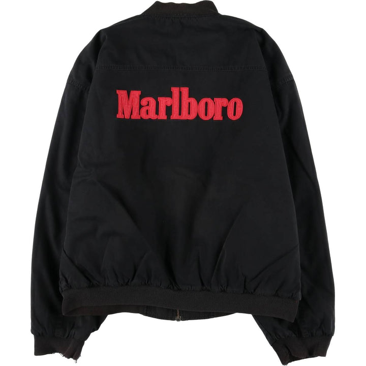 Marlboro Back Logo Reversible Cotton Blouson Men's XL cotton red type Vintage Second Hand