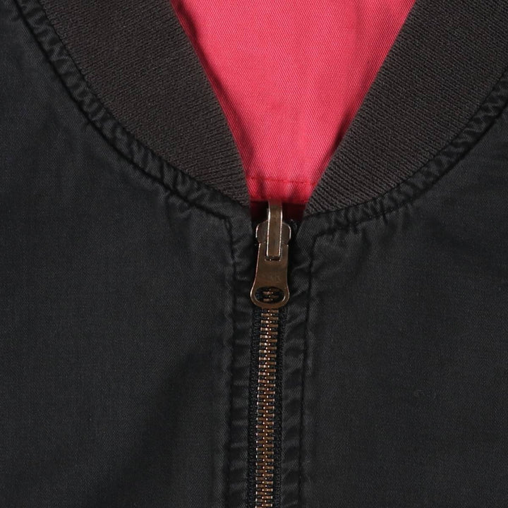 Marlboro Back Logo Reversible Cotton Blouson Men's XL cotton red type Vintage Second Hand