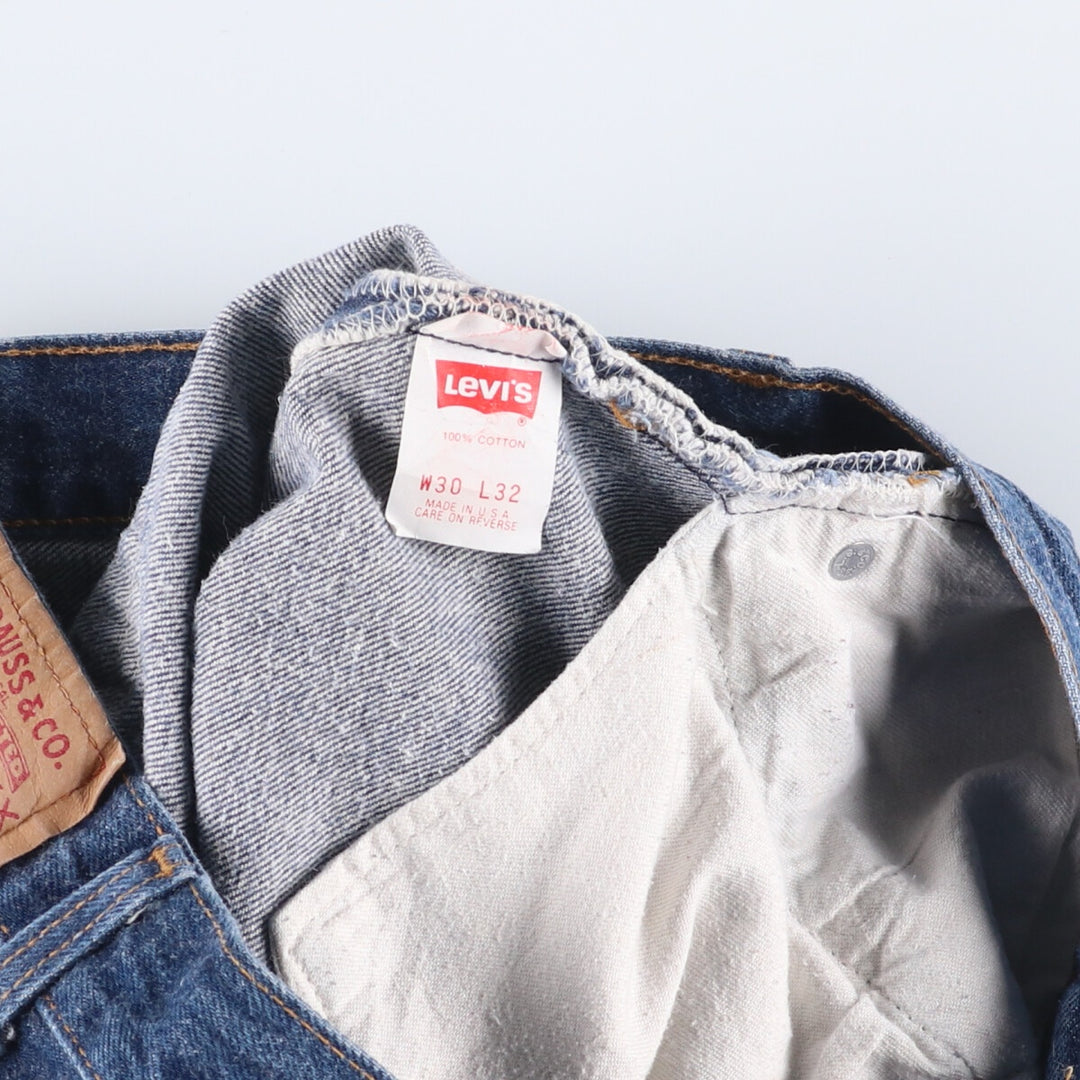 90'S Levi's 501-0000 Straight Denim Pants Made in USA Women's L (w29) Vintage cotton blue type Vintage Second Hand