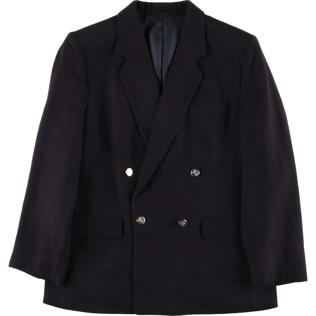 Burberry's double-breasted wool tailored jacket, made in England, size S for men wool black type Vintage Second Hand