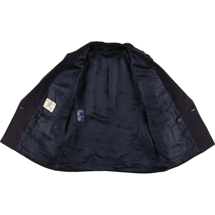Burberry's double-breasted wool tailored jacket, made in England, size S for men wool black type Vintage Second Hand