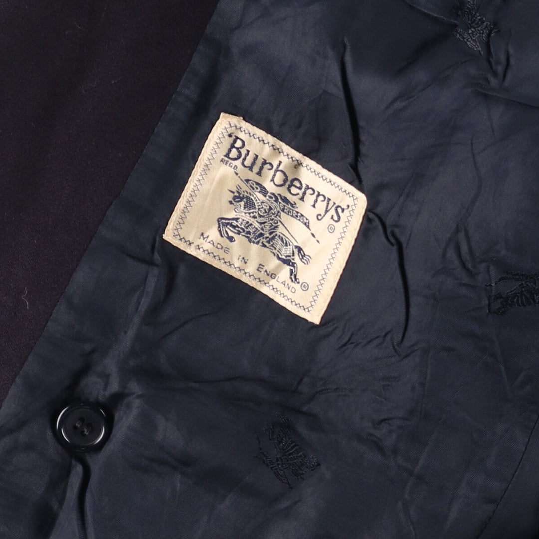 Burberry's double-breasted wool tailored jacket, made in England, size S for men wool black type Vintage Second Hand