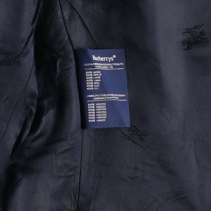 Burberry's double-breasted wool tailored jacket, made in England, size S for men wool black type Vintage Second Hand