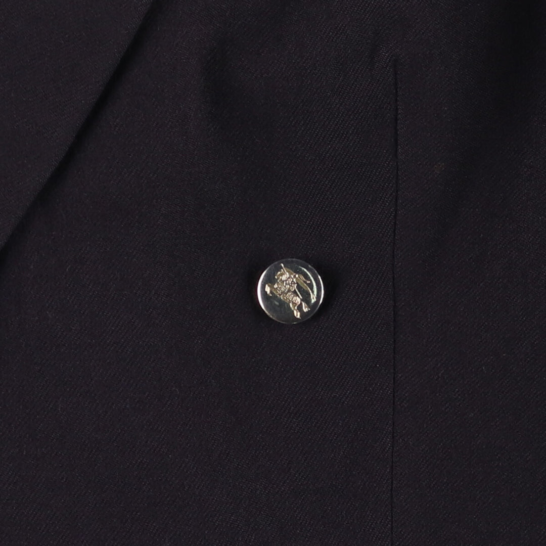 Burberry's double-breasted wool tailored jacket, made in England, size S for men wool black type Vintage Second Hand