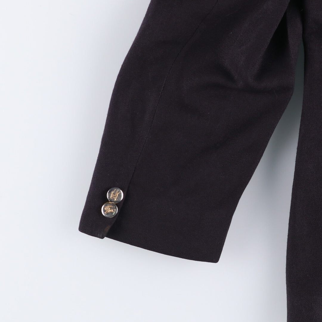 Burberry's double-breasted wool tailored jacket, made in England, size S for men wool black type Vintage Second Hand