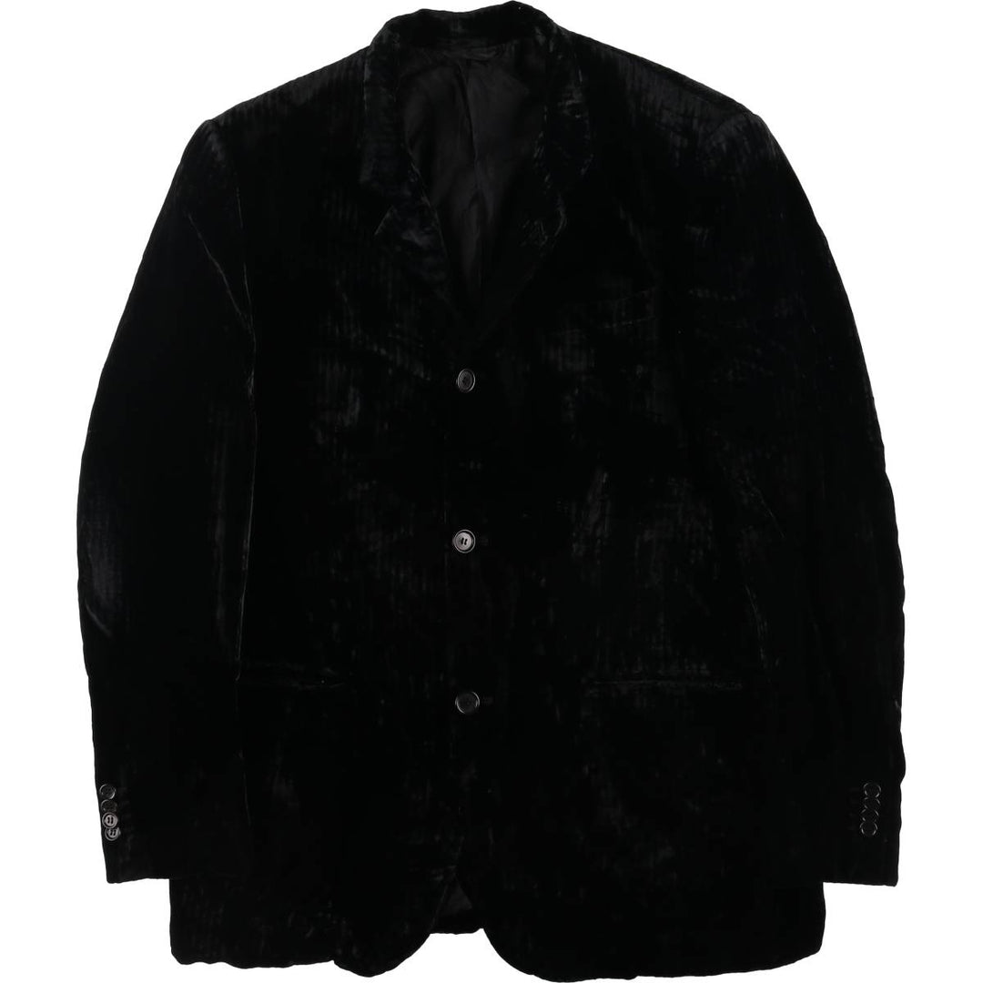 Giorgio Armani velvet tailored jacket made in Italy, size M for men Viscose black type Vintage Second Hand
