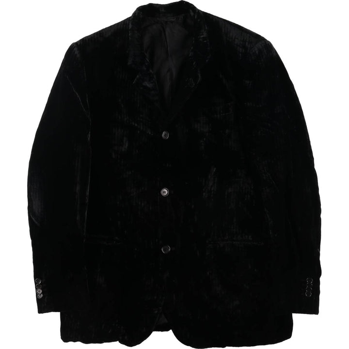 Giorgio Armani velvet tailored jacket made in Italy, size M for men Viscose black type Vintage Second Hand