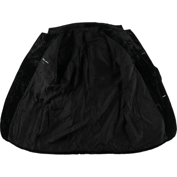 Giorgio Armani velvet tailored jacket made in Italy, size M for men Viscose black type Vintage Second Hand