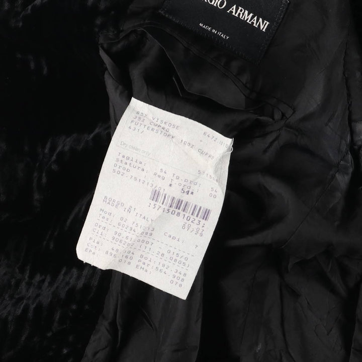 Giorgio Armani velvet tailored jacket made in Italy, size M for men Viscose black type Vintage Second Hand