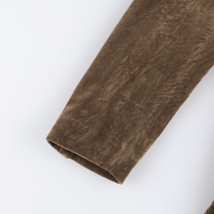 Yves Saint Laurent Velvet Tailored Jacket Made in France Men's S size unclear brown type Vintage Second Hand