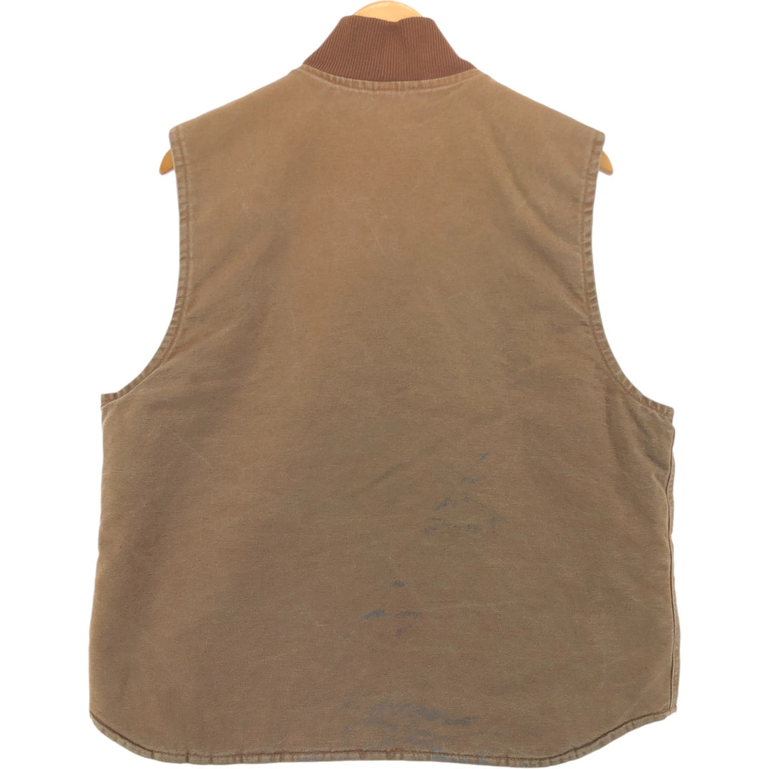 90'S Carhartt Classic Vest Duck Vest Men's XL Vintage unclear Beige type Vintage Second Hand