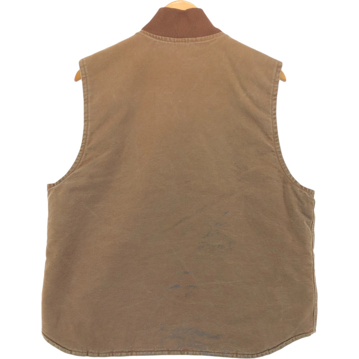90'S Carhartt Classic Vest Duck Vest Men's XL Vintage unclear Beige type Vintage Second Hand