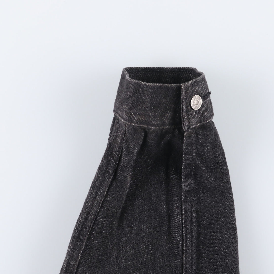 90'S MARLBORO WILD WEST Cowboy Back Print Black Denim Jacket G-Jean Made in Canada Vintage cotton black type Vintage Second Hand