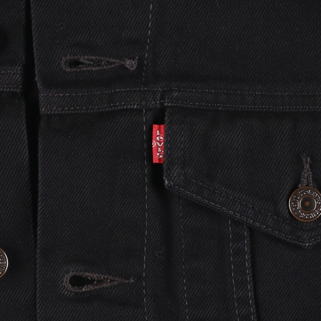 90'S Levi's 70503 02 Euro Model Black Denim Jacket G-Jean Men's Size L Vintage cotton black type Vintage Second Hand