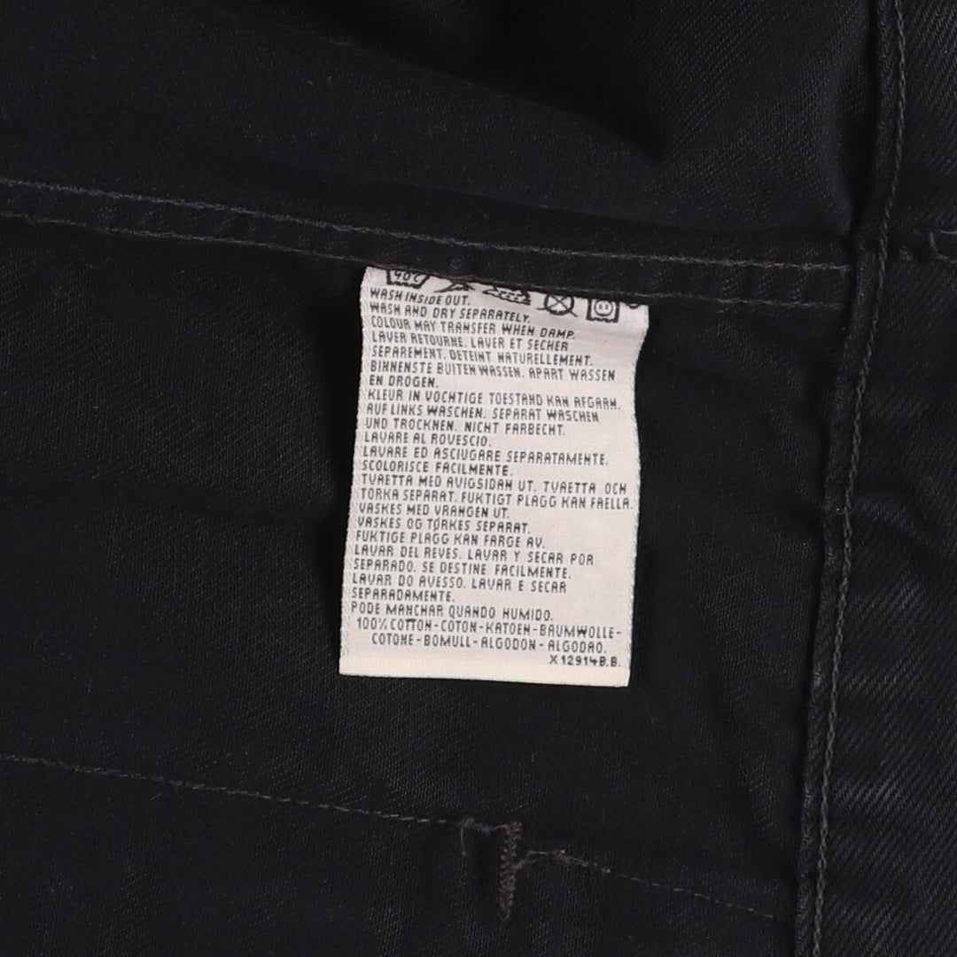 90'S Levi's 70503 02 Euro Model Black Denim Jacket G-Jean Men's Size L Vintage cotton black type Vintage Second Hand