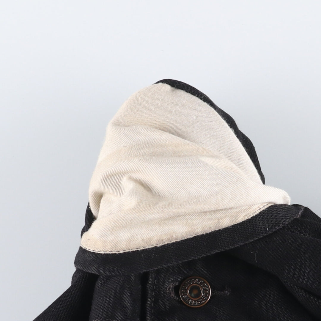 90'S Levi's 70503 02 Euro Model Black Denim Jacket G-Jean Men's Size L Vintage cotton black type Vintage Second Hand