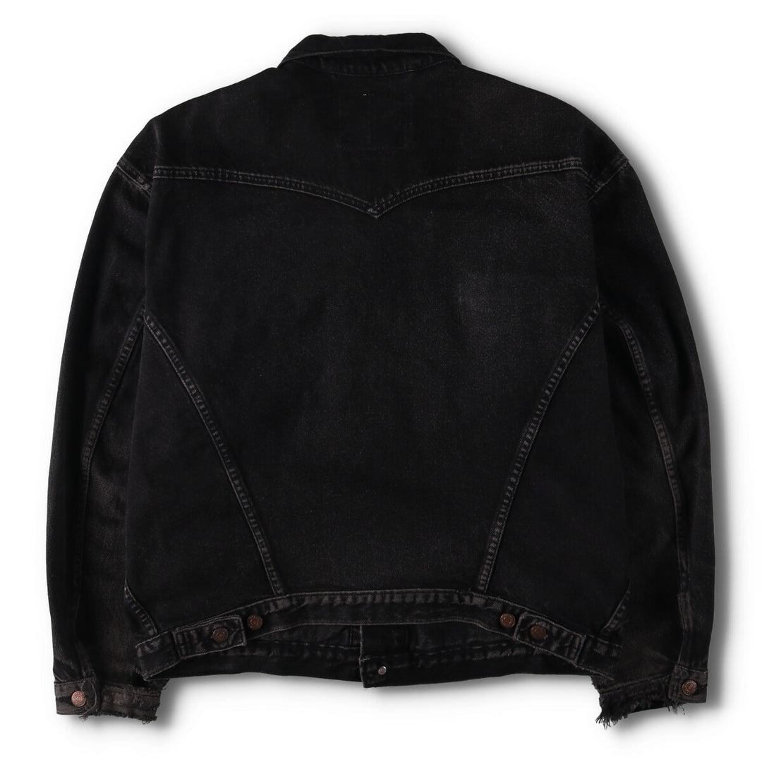 90'S Levi's 75525-0260 Black Denim Jacket, Made in Canada, Men's Size L, Vintage cotton black type Vintage Second Hand