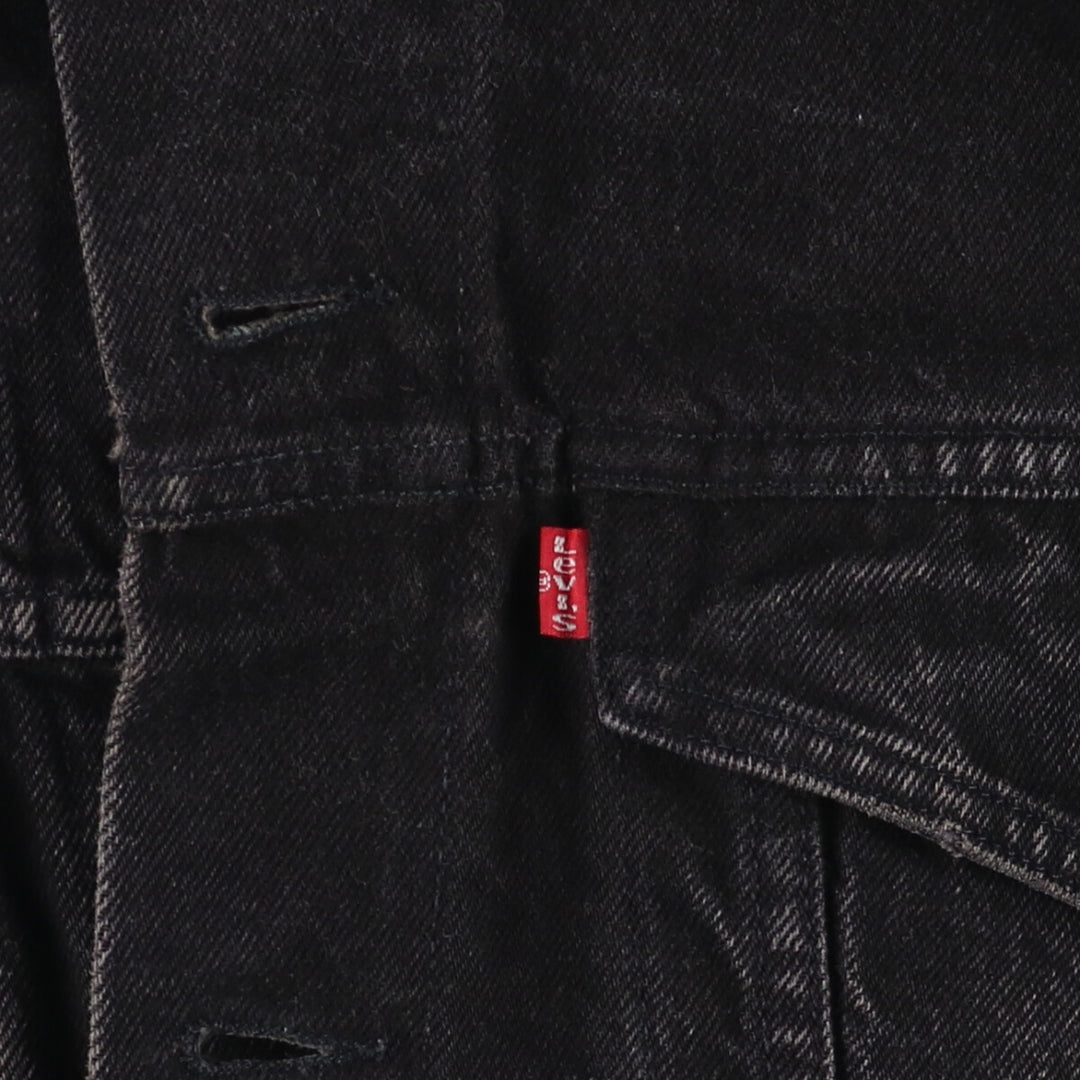 90'S Levi's 75525-0260 Black Denim Jacket, Made in Canada, Men's Size L, Vintage cotton black type Vintage Second Hand