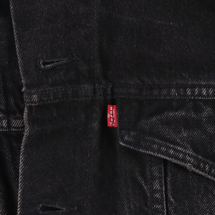 90'S Levi's 75525-0260 Black Denim Jacket, Made in Canada, Men's Size L, Vintage cotton black type Vintage Second Hand