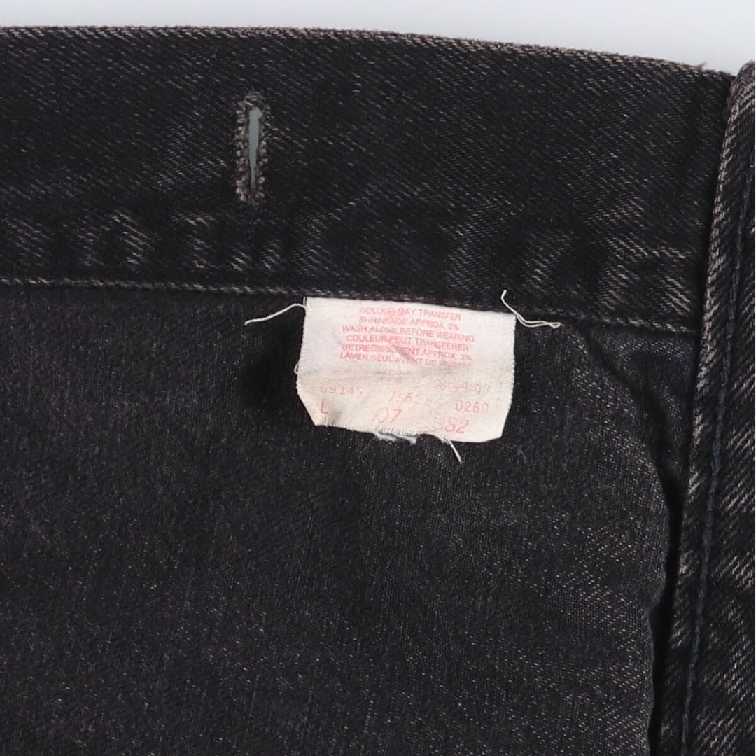 90'S Levi's 75525-0260 Black Denim Jacket, Made in Canada, Men's Size L, Vintage cotton black type Vintage Second Hand