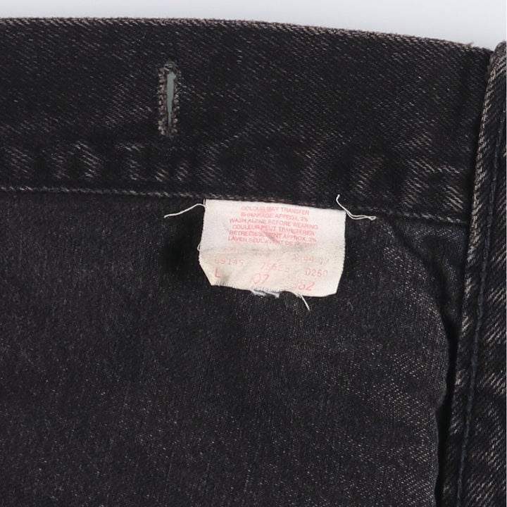 90'S Levi's 75525-0260 Black Denim Jacket, Made in Canada, Men's Size L, Vintage cotton black type Vintage Second Hand