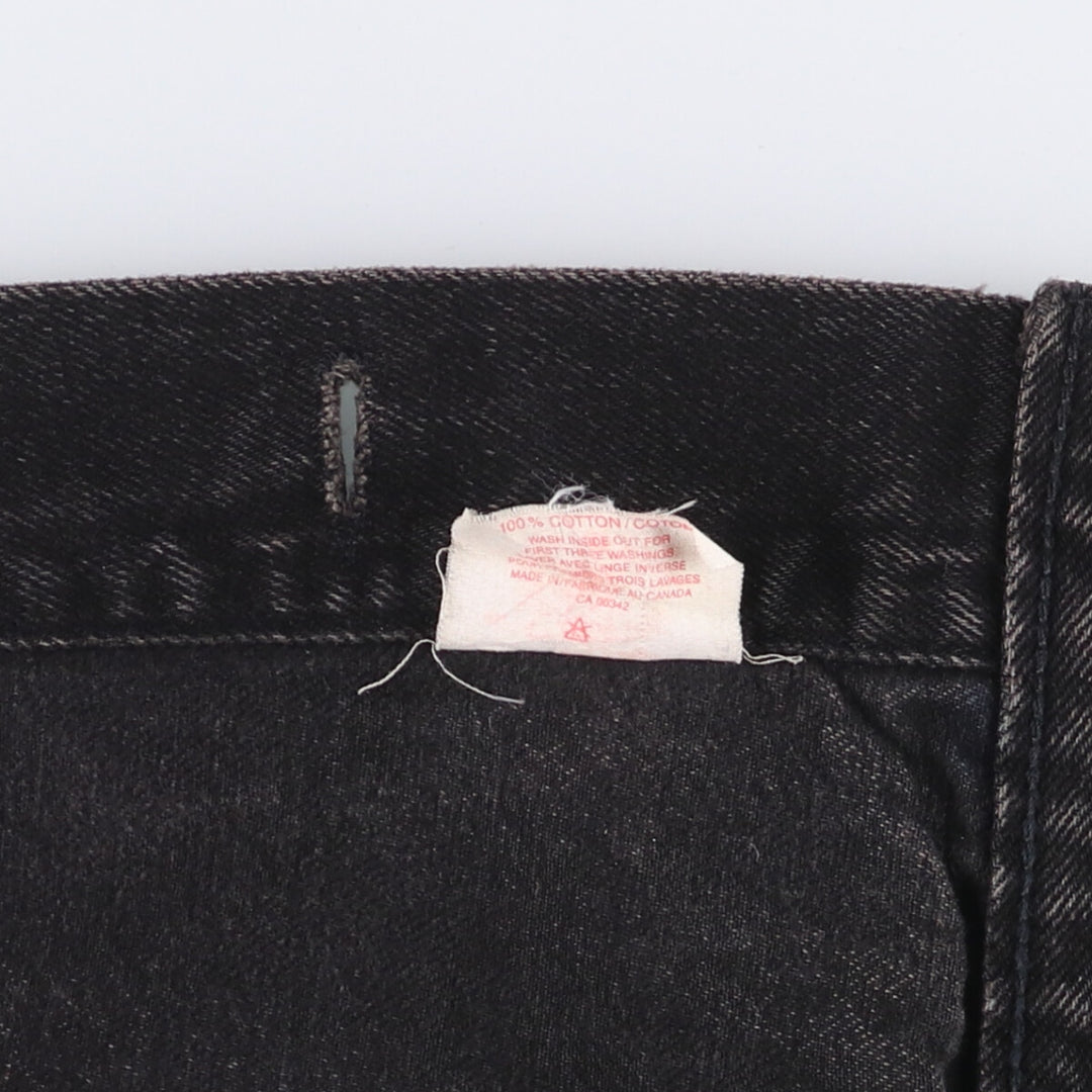 90'S Levi's 75525-0260 Black Denim Jacket, Made in Canada, Men's Size L, Vintage cotton black type Vintage Second Hand